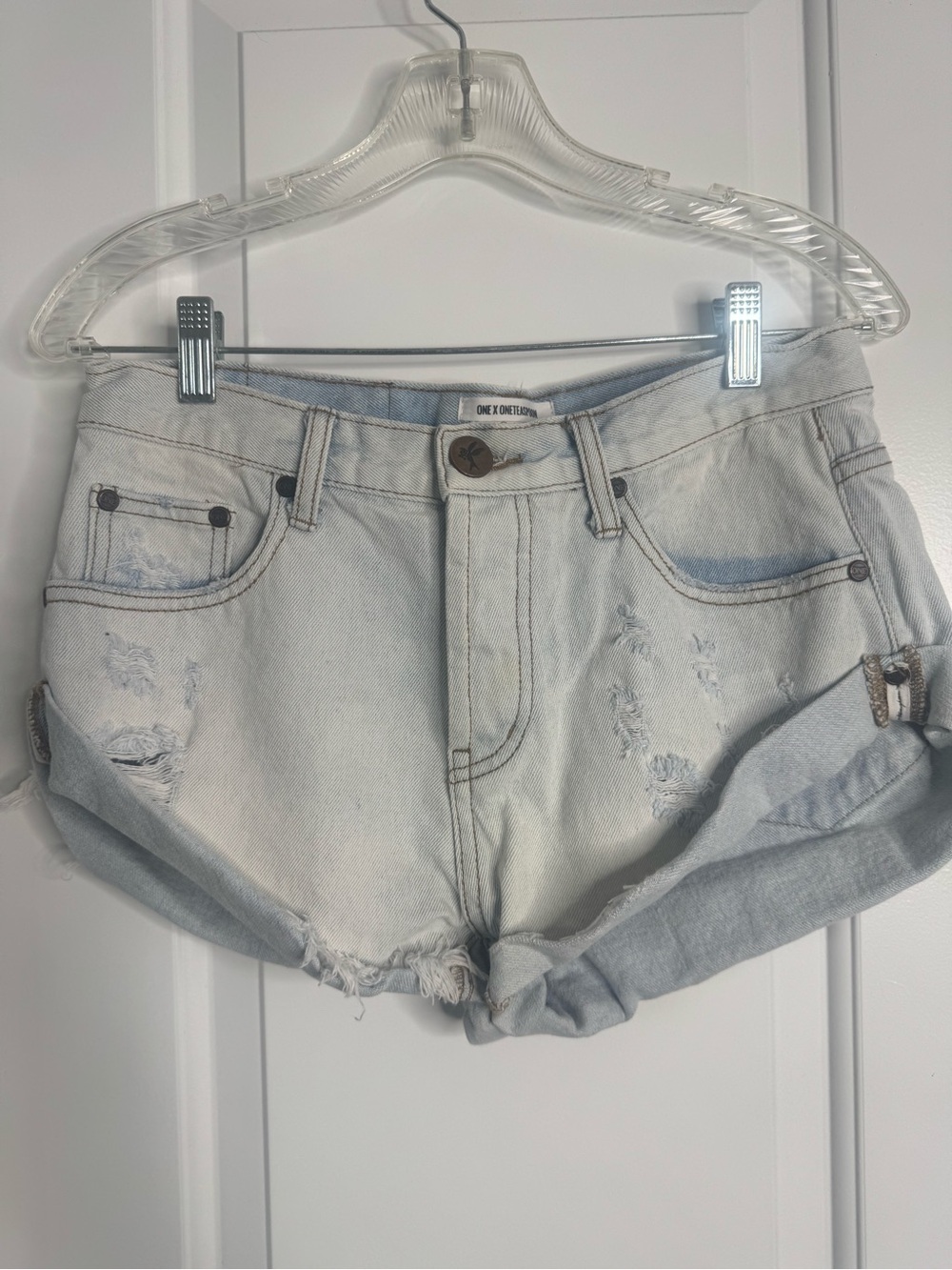 One x ONETEASPOON Bandits Denim Shorts Size 26